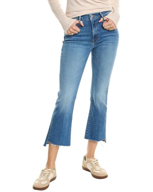 Mother Blue The Insider Step Fray Different Strokes Crop Jean