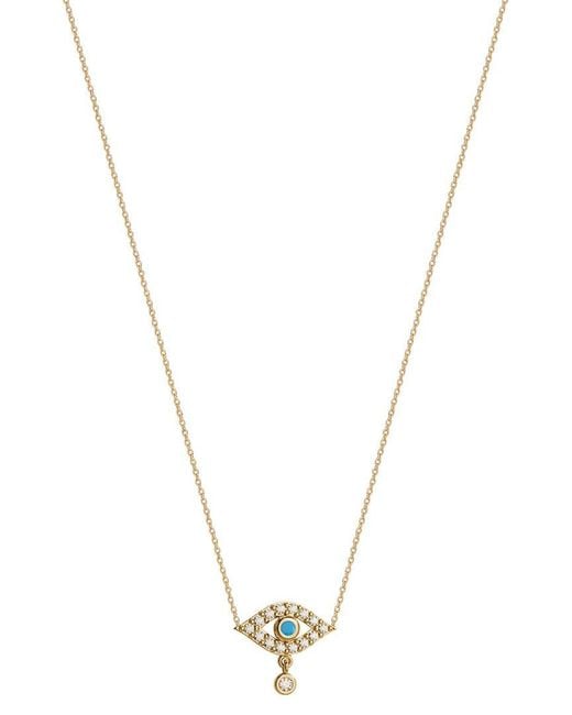 Gabi Rielle Metallic 14K Over Cz Mini Evil Eye Necklace