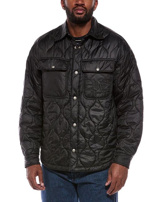 Palm Angels Black Quilted Jacket for men