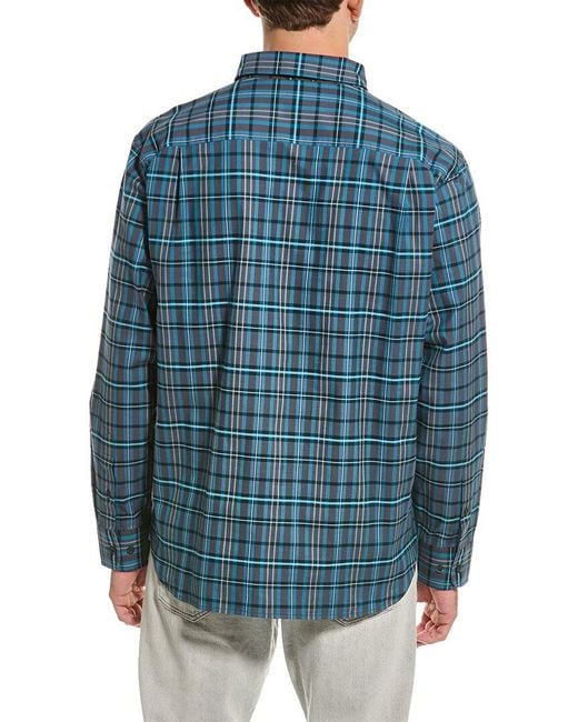 Tommy Bahama Blue Lazlo Vineyard Check Silk-blend Shirt for men