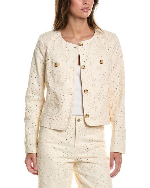 Cece Natural Broderie Jacket