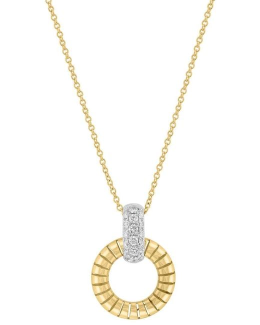 Effy Fine Jewelry Metallic 14K 0.35 Ct. Tw. Diamond Necklace