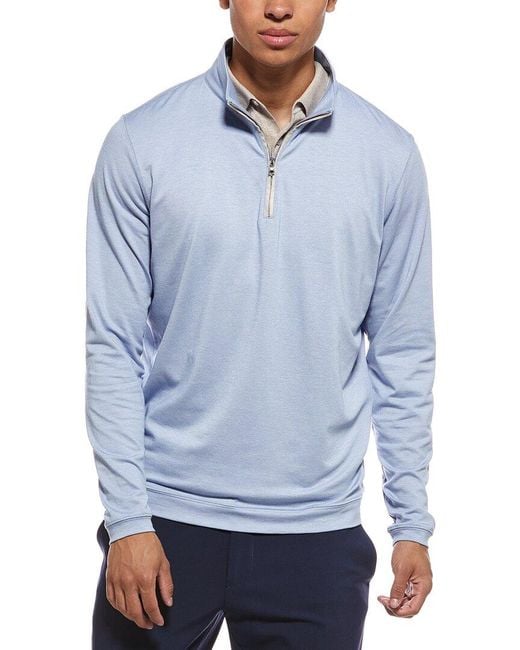 Peter Millar Blue 1/4-Zip Pullover for men