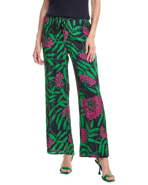 FLORA BEA NYC Green Rolla Silk Pant