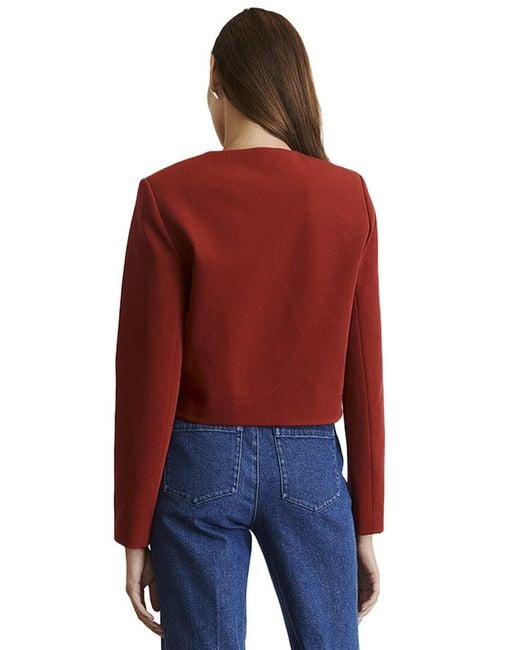 Tanya Taylor Red Viola Jacket