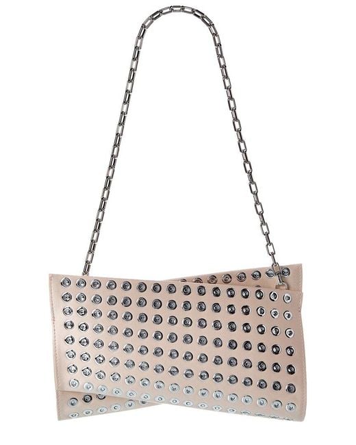Christian Louboutin Metallic Loubitwist Satin Clutch