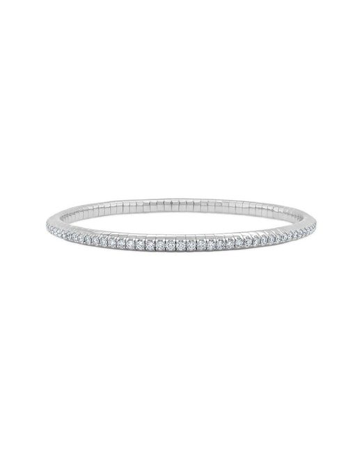 Sabrina Designs White 14k 2.01 Ct. Tw. Diamond Flexible Bangle Bracelet