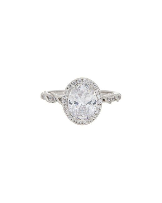 Juvell White 18K Plated Topaz Cz Ring