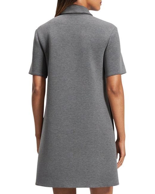 Scuba Short Sleeve Dress- Grey