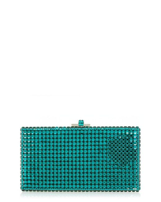 Judith Leiber Green Sleek Rectangle Clutch