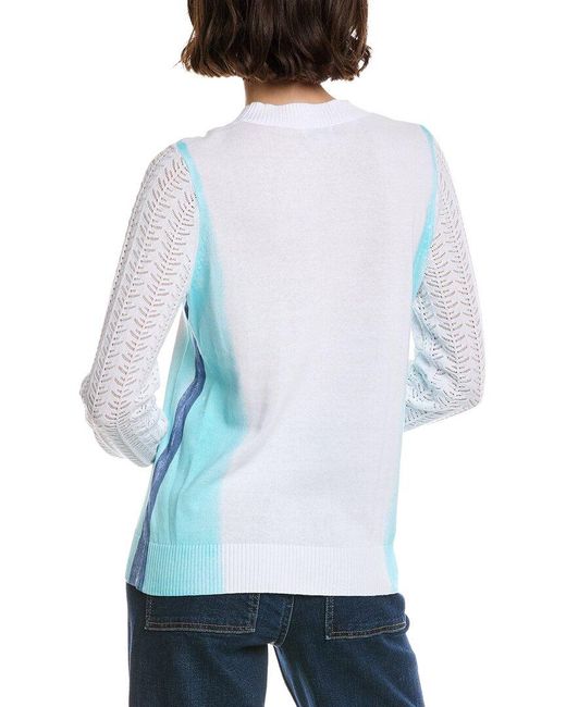 Metric Knits White Side Stripe Pullover