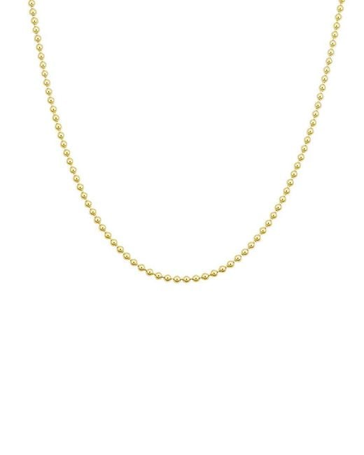 Italian Gold Metallic 14K Ball Chain Necklace