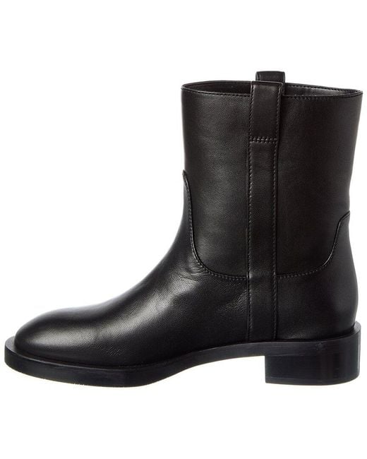 Stuart Weitzman Black Lenora Leather Bootie