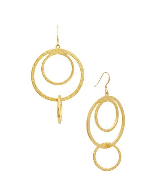 Kenneth Jay Lane Metallic 22K Plated Dangle Earrings