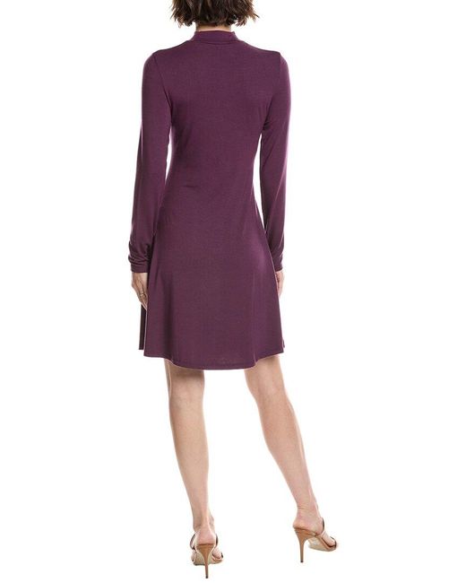 Vince Purple Mock T-Shirt Dress