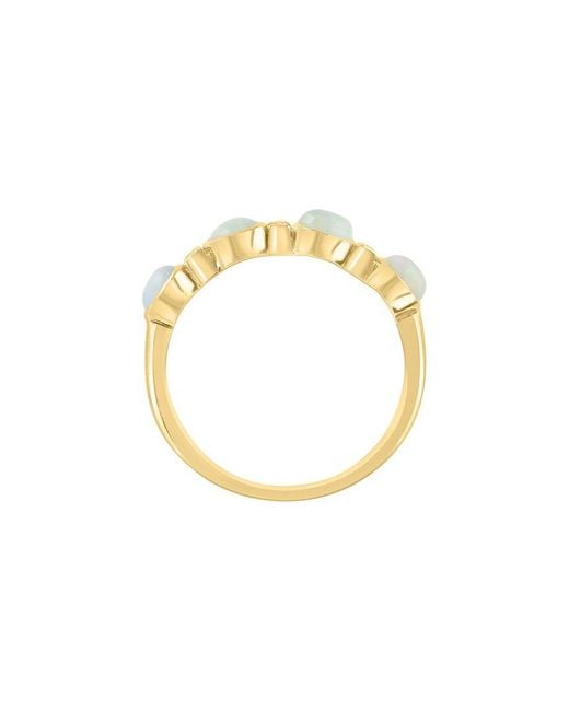 Effy Fine Jewelry Metallic 14K 0.85 Ct. Tw. Diamond & Ethiopian Opal Ring