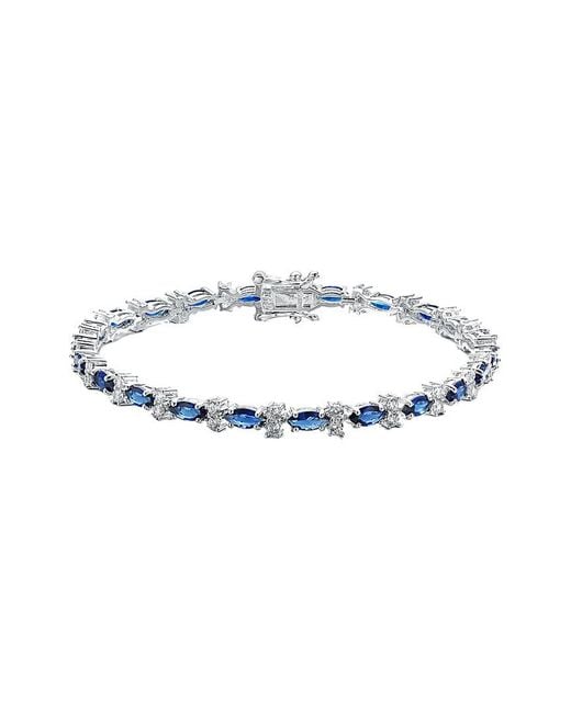 Genevive Jewelry White Silver Bracelet