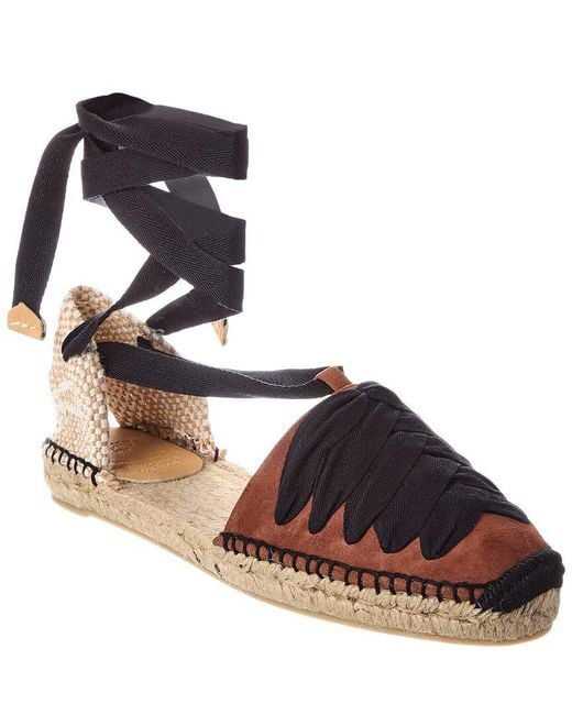 Castaner Metallic Kiva Suede Sandal