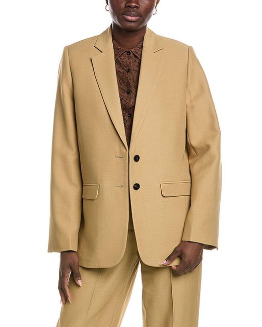 Co. Natural Boxy Wool-Blend Blazer