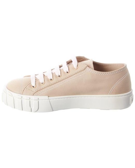 Miu Miu Natural Canvas Sneaker