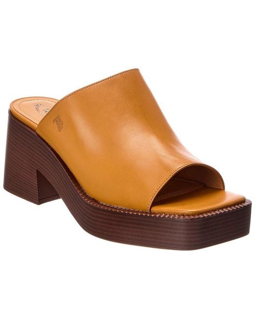 Tod's Brown Leather Sandal