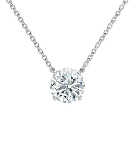 Sabrina Designs Lab Grown Diamonds Metallic 14K 2.50 Ct. Tw. Lab-Grown Diamond Solitaire Necklace
