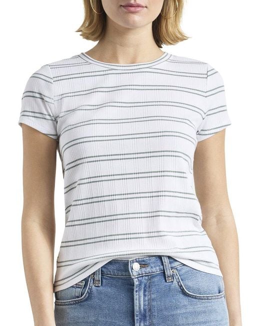 Splendid White Cap Sleeve Knit T-Shirt