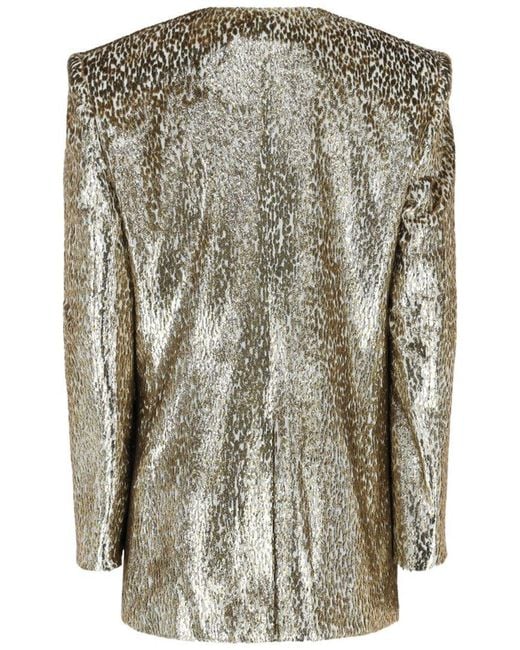 Givenchy Metallic Animal Print Single-Breasted Blazer