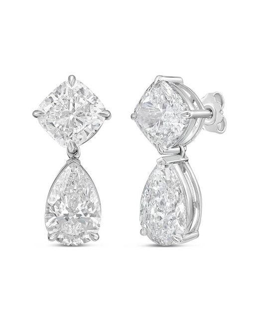 Diana M White Diana M. 14K 15.00 Ct. Tw. Lab-Grown Diamond Drop Earrings