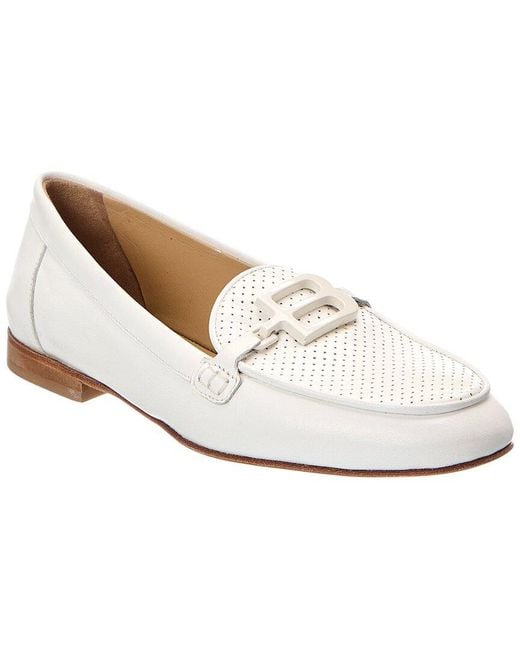 Baldinini White Leather Loafer