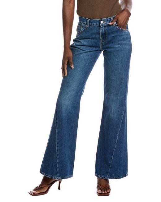 7 For All Mankind Blue Spencer Mesa Flare Jean