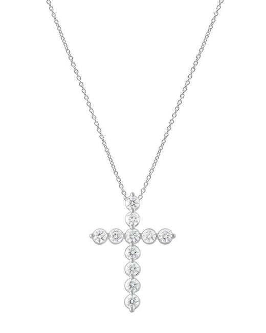 Lab Grown Diamonds Metallic 14K 1.00 Ct. Tw. Lab Grown Diamond Cross Pendant