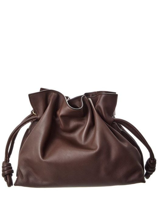 Loewe Brown Flamenco Medium Leather Clutch