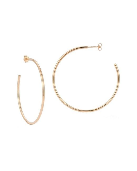 Glaze Jewelry White 14k Rose Gold Vermeil Thick Hoops