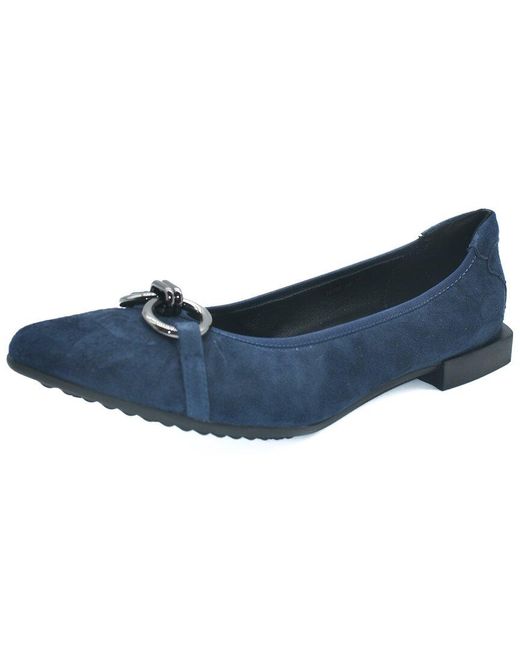 The Flexx Blue Raven Suede Flat