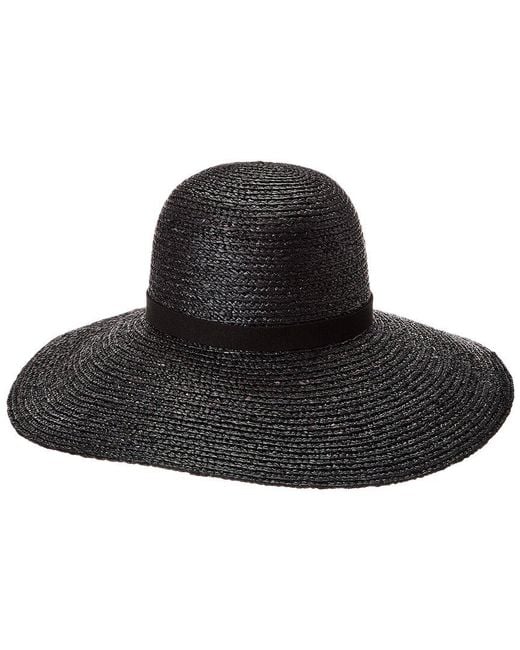 Bruno Magli Black Wide Brim Sun Hat