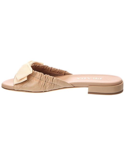 Prada Natural Leather Sandal