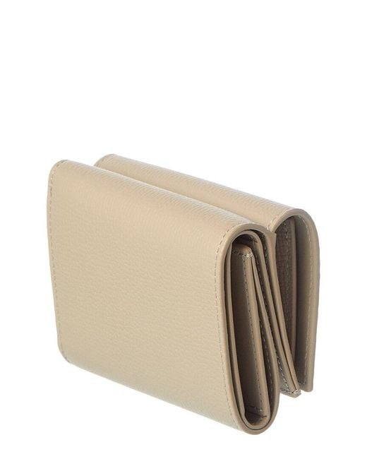 Loewe Natural Anagram Leather Trifold Wallet