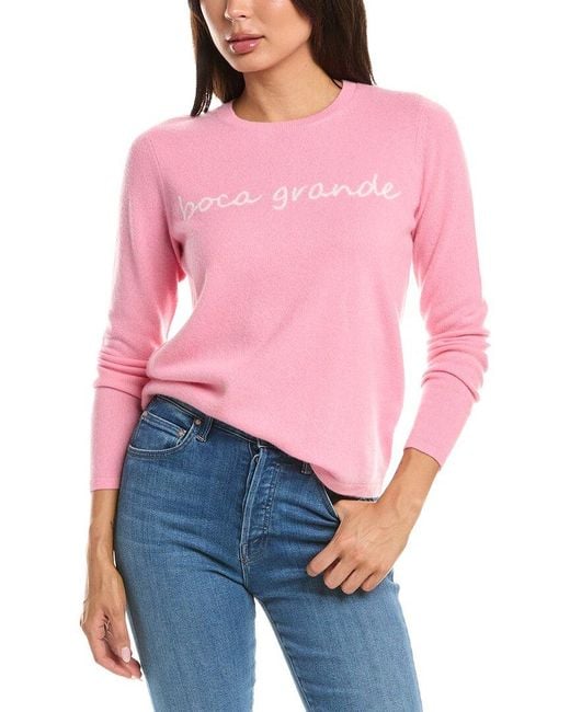 J.McLaughlin Pink Shield Cashmere Sweater