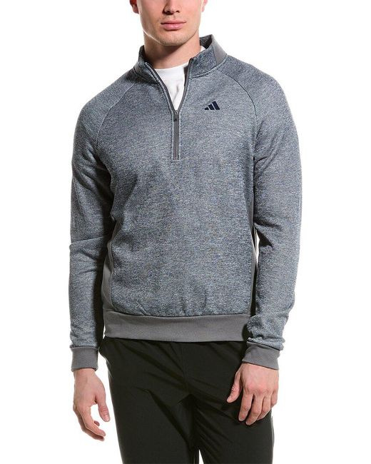 Adidas Originals Gray Dwr 1/4-zip Pullover for men