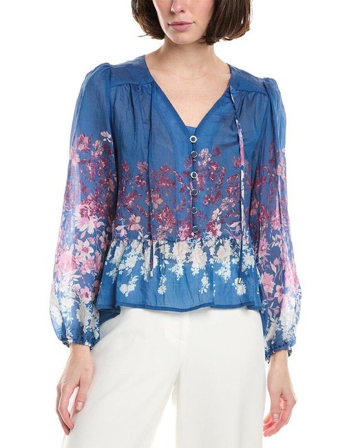 Tahari Blue Top