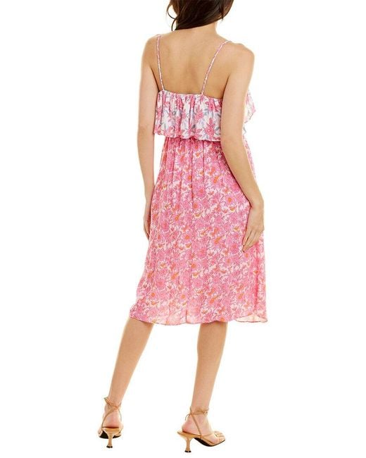 CELINA MOON Pink Braided Mini Dress