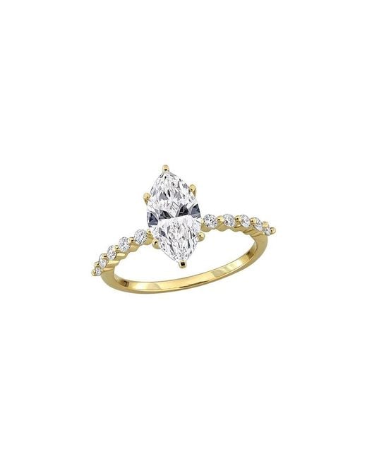 Created Forever Metallic 14K 1.50 Ct. Tw. Lab-Grown Diamond Engagement Ring