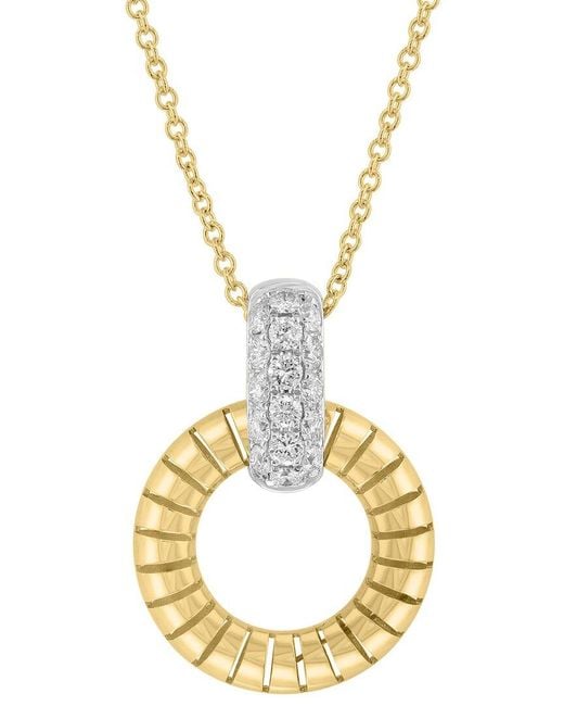 Effy Fine Jewelry Metallic 14K 0.35 Ct. Tw. Diamond Necklace