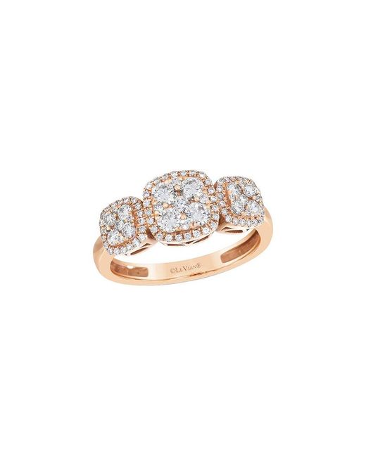 Le Vian White 14K Rose 0.63 Ct. Tw. Diamond Cocktail Ring