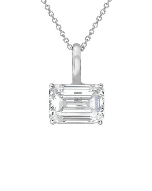 Diana M White 14K 5.00 Ct. Tw. Lab-Grown Diamond Solitaire Pendant