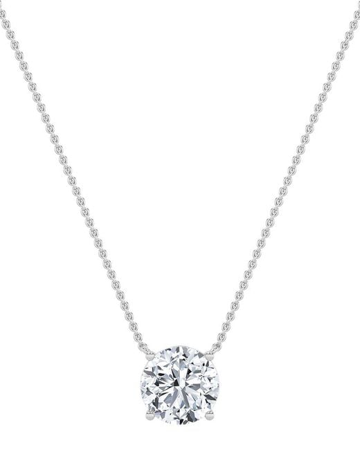 Lab Grown Diamonds Metallic 14K 1.00 Ct. Tw. Lab-Grown Diamond Pendant