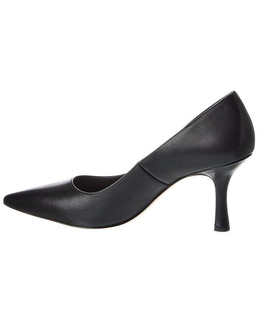 Stuart Weitzman Black Isla 75 Leather Pump