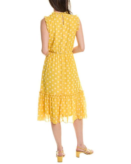 Tahari Yellow Midi Dress