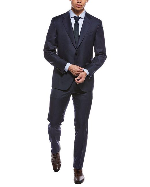Canali Blue 2Pc Wool Suit for men